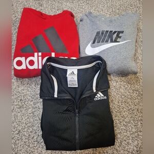 Athletic Jackets Lot Of 3 Boys Sz Large 14/16 Hoodie Track Jacket Sweater